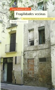 Portada de Fragilidades vecinas