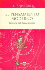 Portada de El pensamiento moderno filosofia del renacim