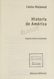 Portada de Historia de america