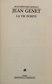 Portada de Jean genet