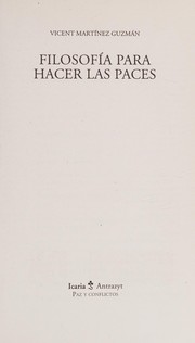 Portada de Filosofia para hacer las paces