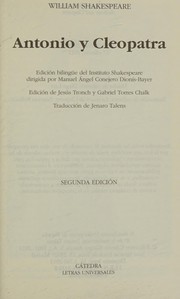Portada de Antonio y cleopatra