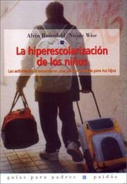 Portada de La hiperescolarizacion de los niños
