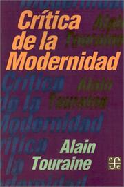 Portada de Critica de la modernidad