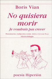 Portada de No quisiera morir