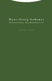 Portada de Acotaciones hermeneuticas