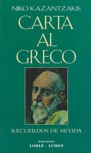 Portada de Carta al greco