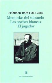 Portada de Memorias del subsuelo/noches blancas/jugador