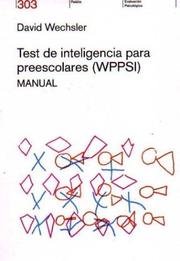 Portada de Test de inteligencia para preescolares (WPPS