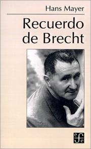 Portada de Recuerdo de brecht