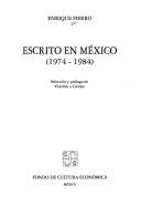 Portada de Escrito en mexico (1974-1984)