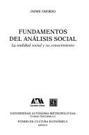 Portada de Fundamentos del analisis social