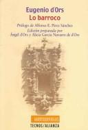 Portada de Lo barroco