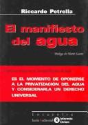 Portada de El manifiesto del agua