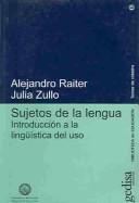 Portada de Sujetos de la lengua