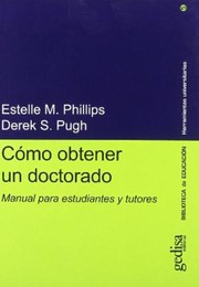 Portada de Como obtener un doctorado