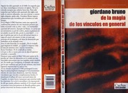Portada de De la magia/De los vinculos en general