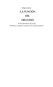 Portada de La funcion del orgasmo