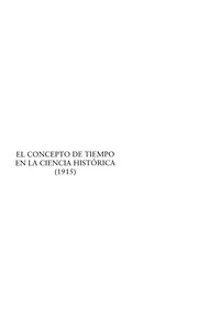 Portada de Tiempo e historia