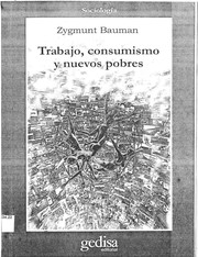 Portada de Trabajo, consumismo y nuevos pobres