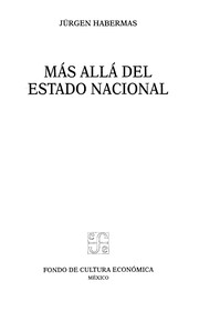 Portada de Mas alla del estado nacional