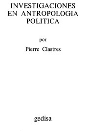 Portada de Investigaciones en antropologia politica