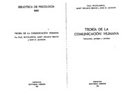 Portada de Teoria de la comunicacion humana