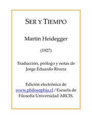 Portada de El ser y el tiempo